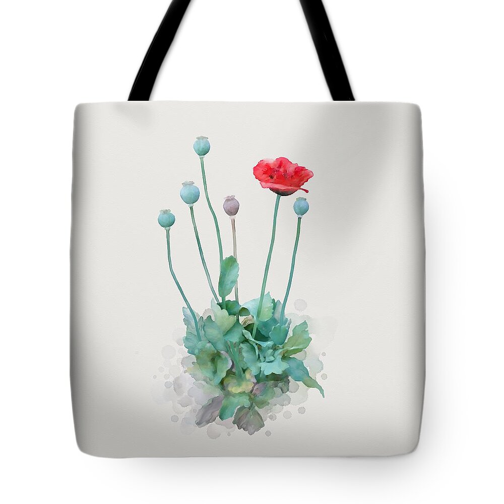 Poppy Tote Bag featuring the painting Poppy by Ivana Westin