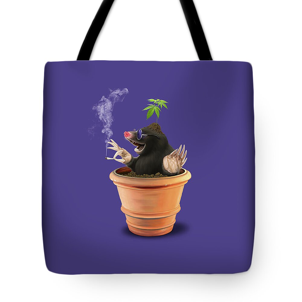 Illustration Tote Bag featuring the digital art Pot colour by Rob Snow