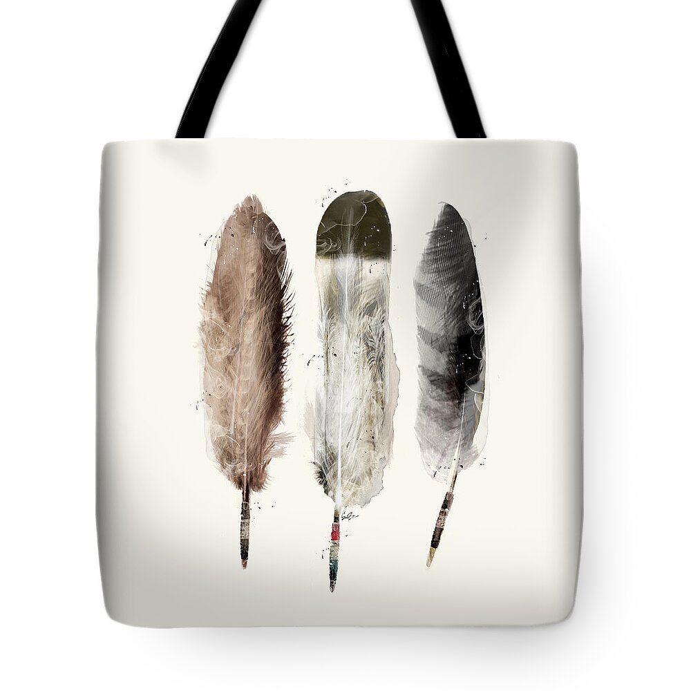 #faatoppicks Tote Bag featuring the painting Little Feathers by Bri Buckley
