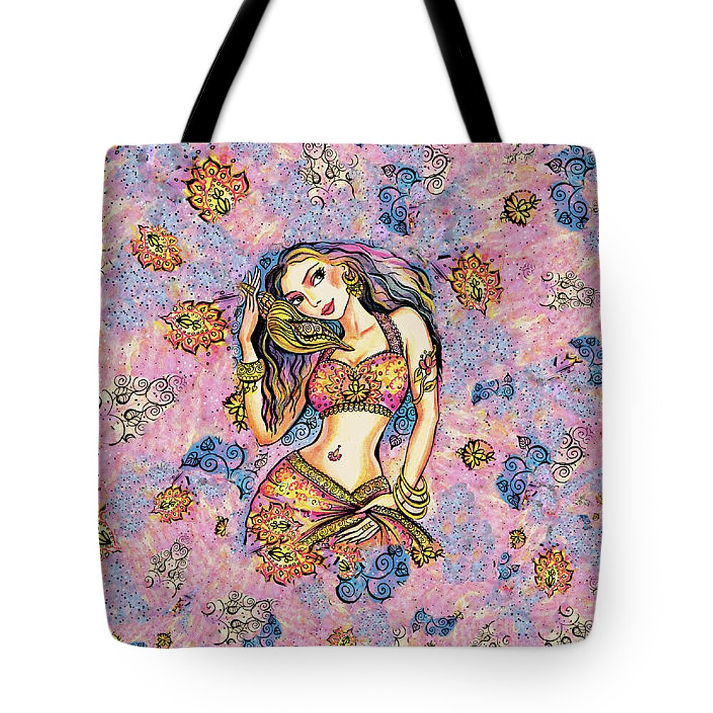 Belly Dancer Tote Bag featuring the painting Karishma by Eva Campbell
