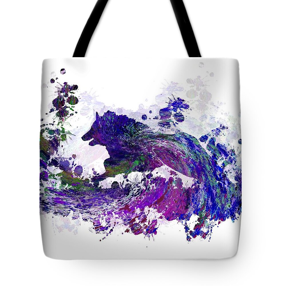 Dog Tote Bag featuring the digital art Design 44 by Lucie Dumas