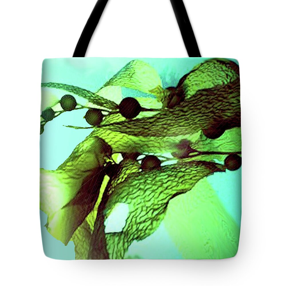 Watercolor Tote Bag featuring the painting Life in the Sea 3 by Shelly Tschupp