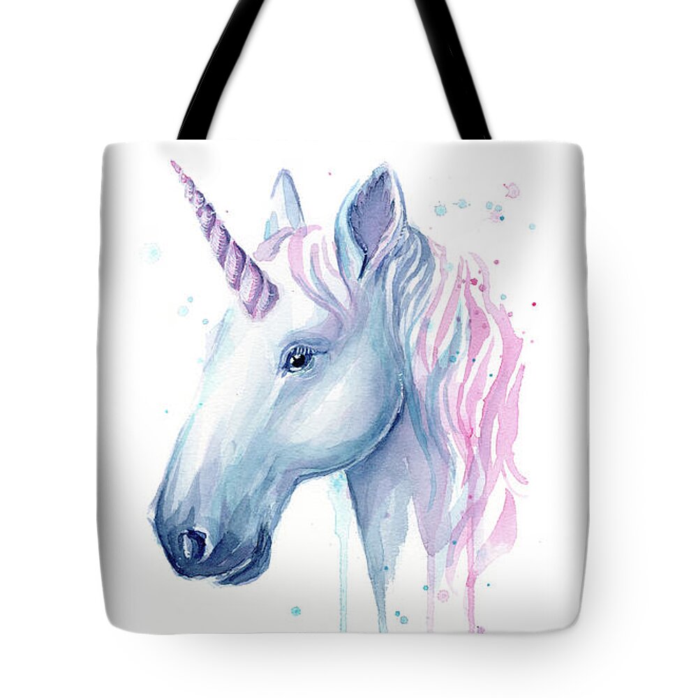 Rainbow Unicorn Watercolor Weekender Tote Bag by Olga Shvartsur - Pixels