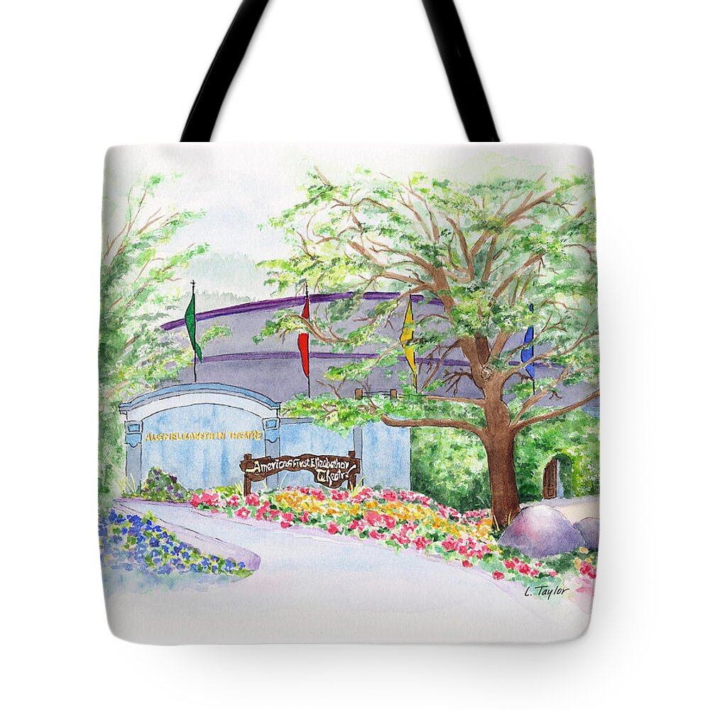 Shakespeare Festival Tote Bag featuring the painting Show Time by Lori Taylor