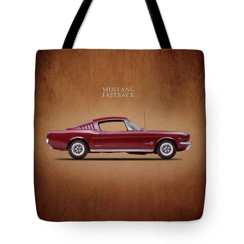 Ford Mustang Fastback 1965 Tote Bag featuring the photograph Ford Mustang Fastback 1965 by Mark Rogan