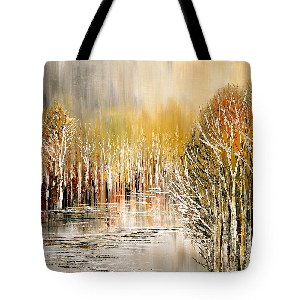 Fall Tote Bag featuring the painting As a Dream by Tatiana Iliina
