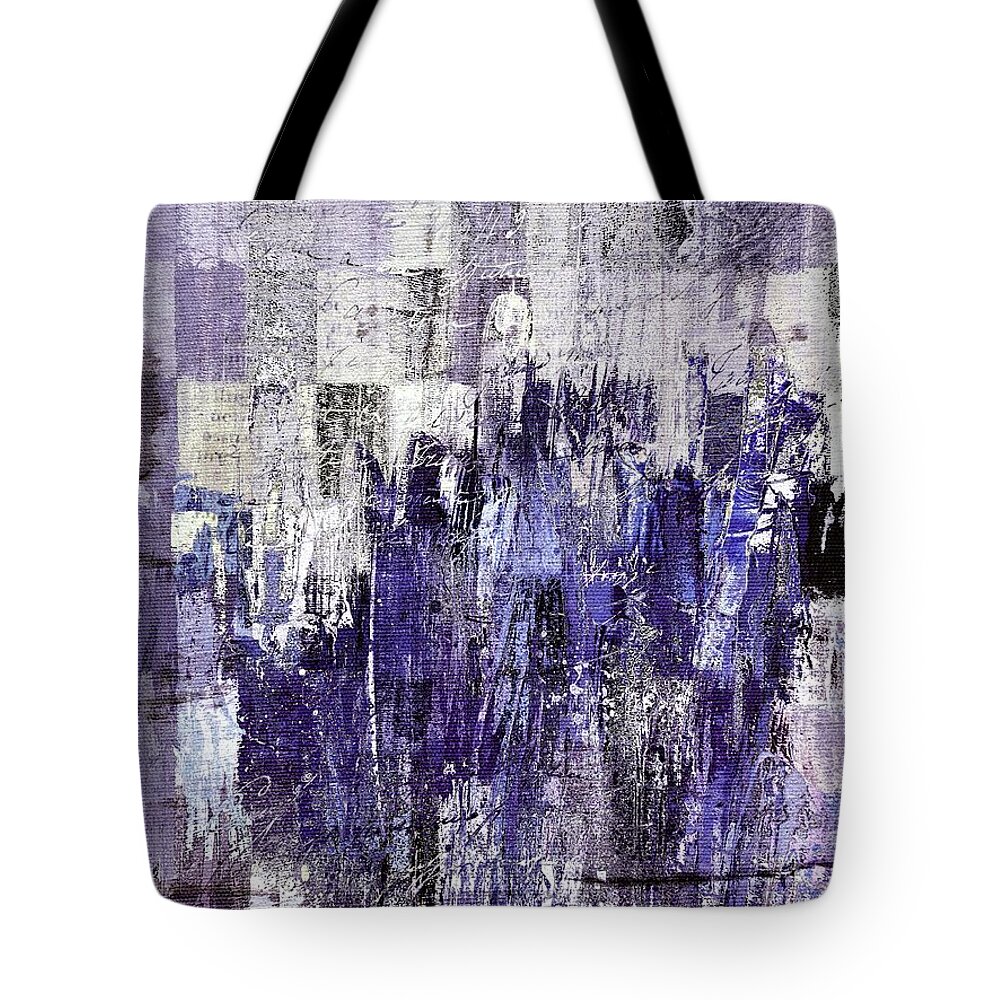 Abstract Tote Bag featuring the painting Ascension - c03xt-166at2c by Variance Collections