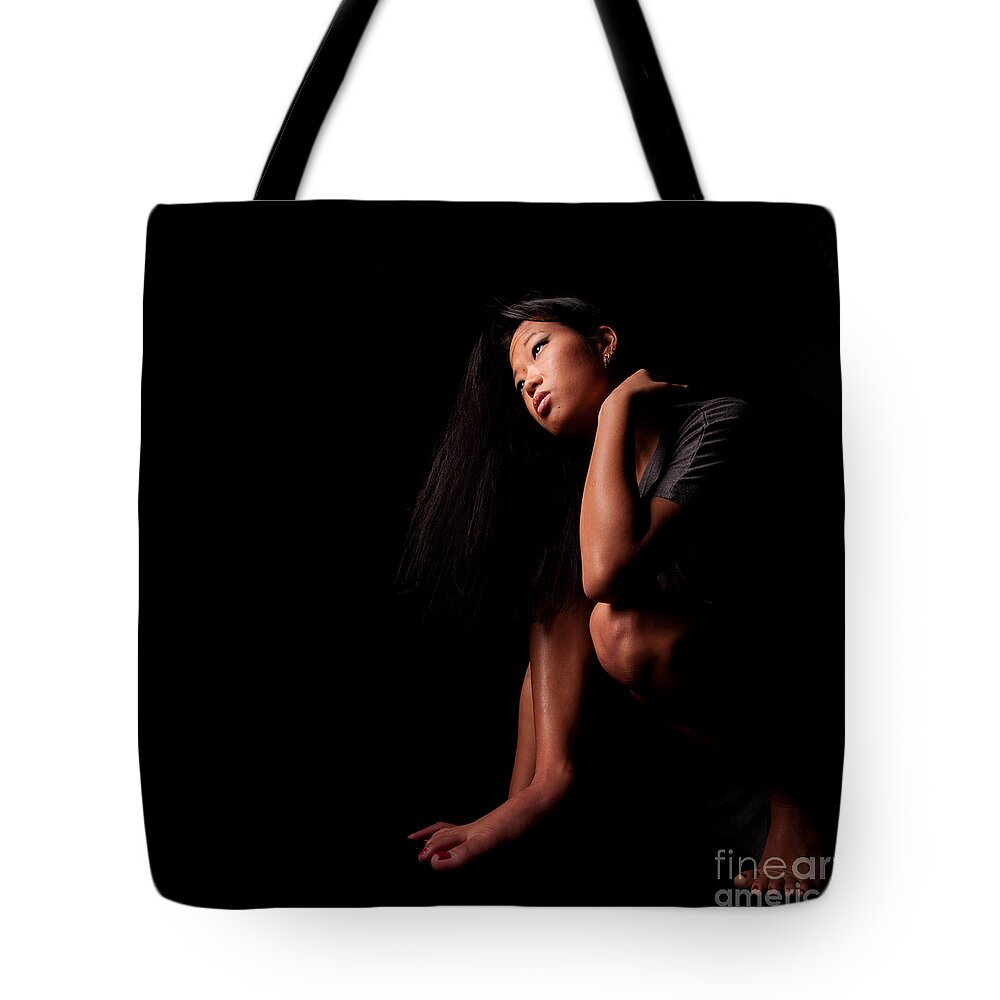 Portrait Tote Bag featuring the photograph Asian Girl 1284532 by Rolf Bertram