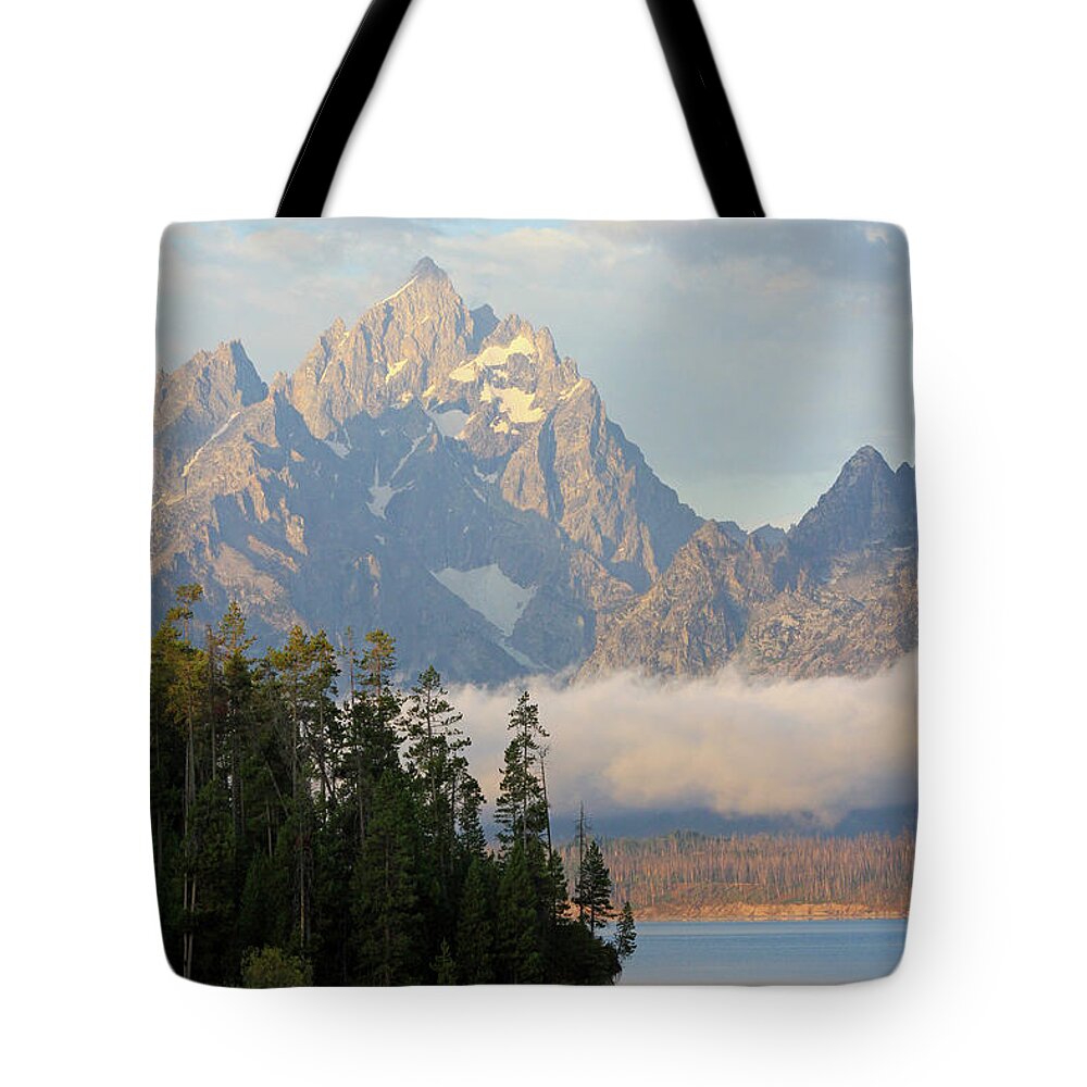 Grand Teton National Park Tote Bag featuring the photograph At Peace by Paula Guttilla