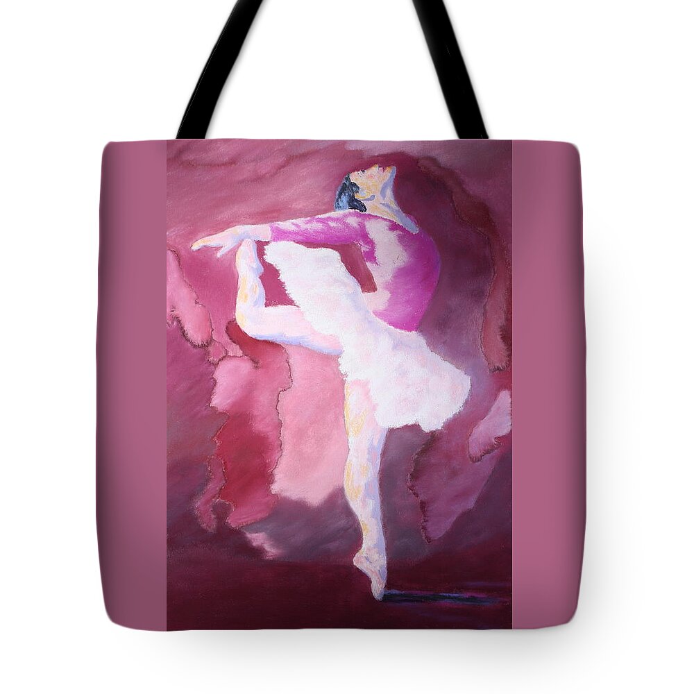 People Tote Bag featuring the painting At the Ballet by Nancy Jolley