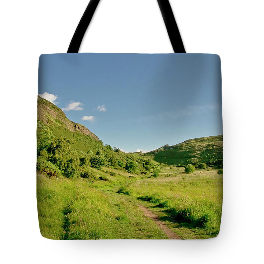 Edinburgh Tote Bag featuring the photograph At the base of the ancient volcano. by Elena Perelman