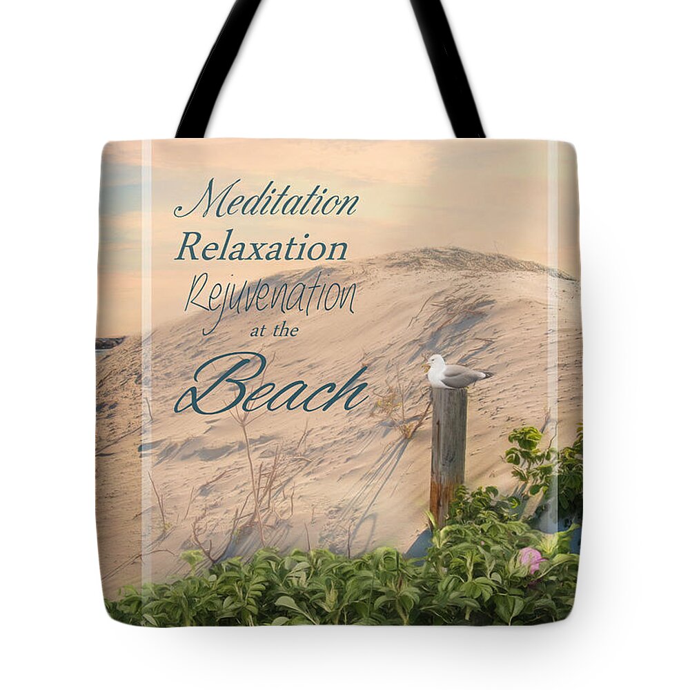 Beach Tote Bag featuring the photograph At The Beach by Robin-Lee Vieira