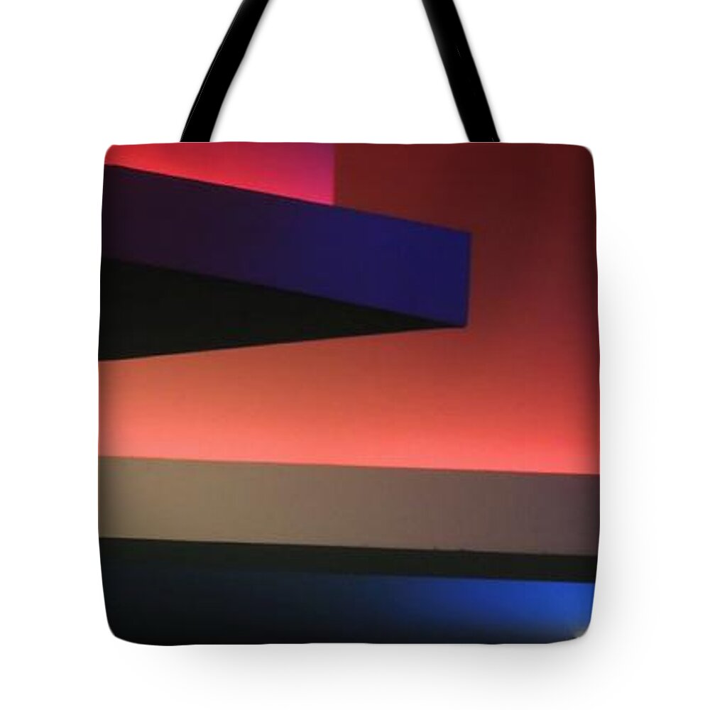 Coloured Light Abstract Tote Bag featuring the photograph At The Movies by Denise Clark
