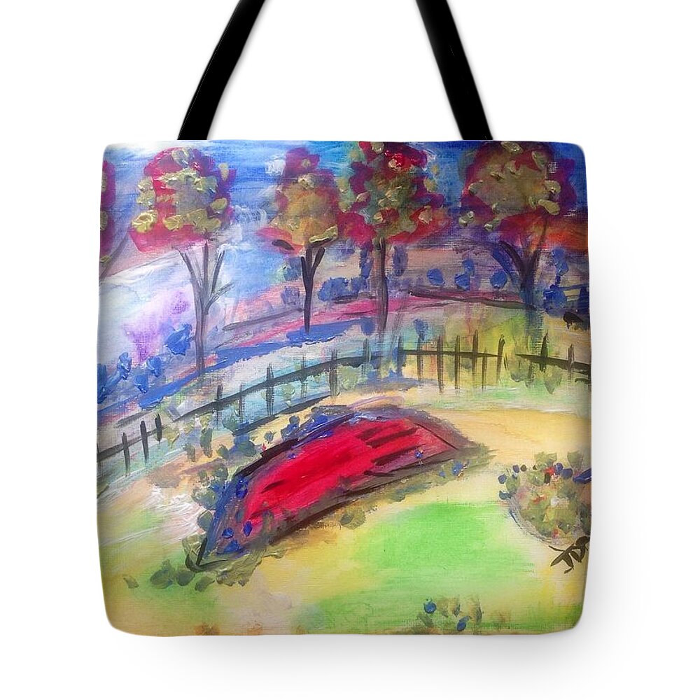 Boat Tote Bag featuring the painting At the old boathouse by Judith Desrosiers
