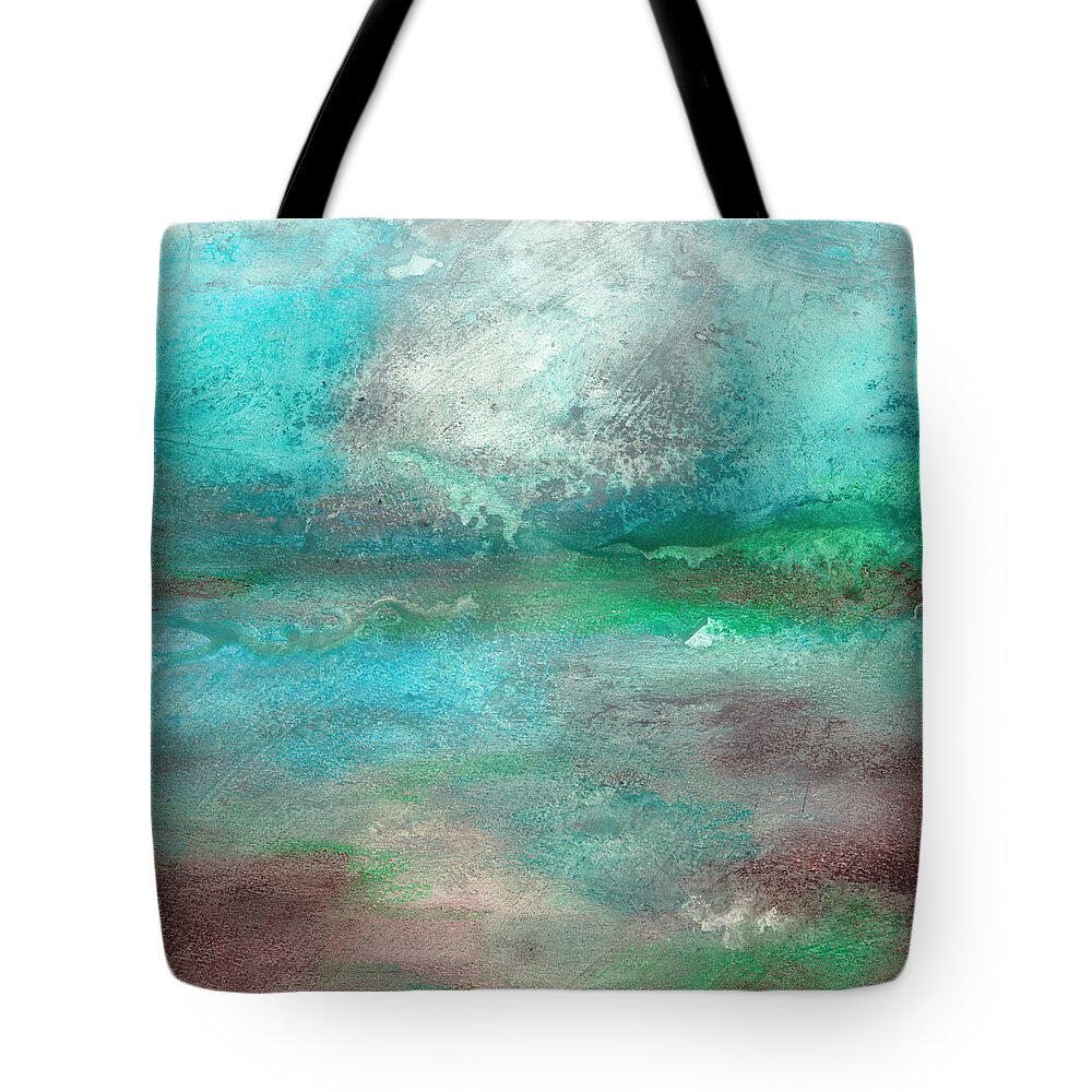 Painting Tote Bag featuring the painting At the shore by Augenwerk Susann Serfezi