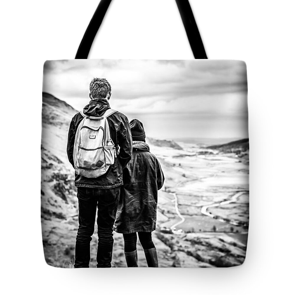 Mountain Tote Bag featuring the photograph On the Edge by Nick Bywater