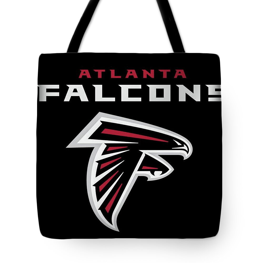 Atlanta Falcons Tote Bag featuring the photograph Atlanta Falcons 6 Signage Art by Reid Callaway