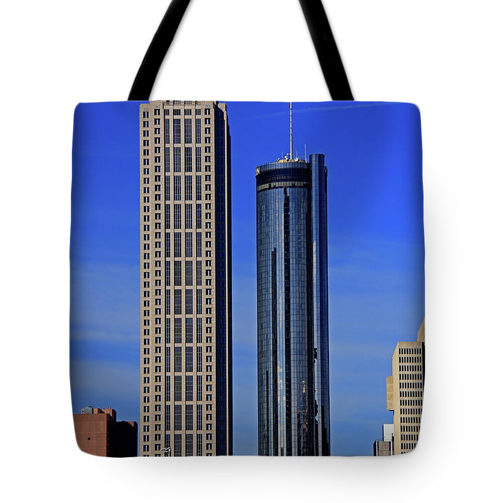 Atlanta Tote Bag featuring the photograph Atlanta, Georgia - Skycrapers by Richard Krebs