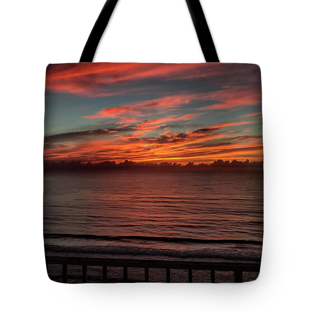 August 2017 Tote Bag featuring the photograph Atlantic Sunrise by Frank Mari