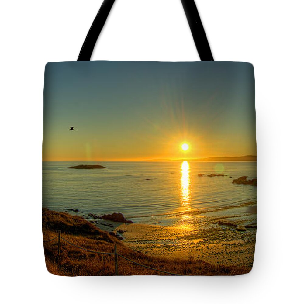 Atlantic Tote Bag featuring the photograph Atlantic Sunset 1 by Weston Westmoreland