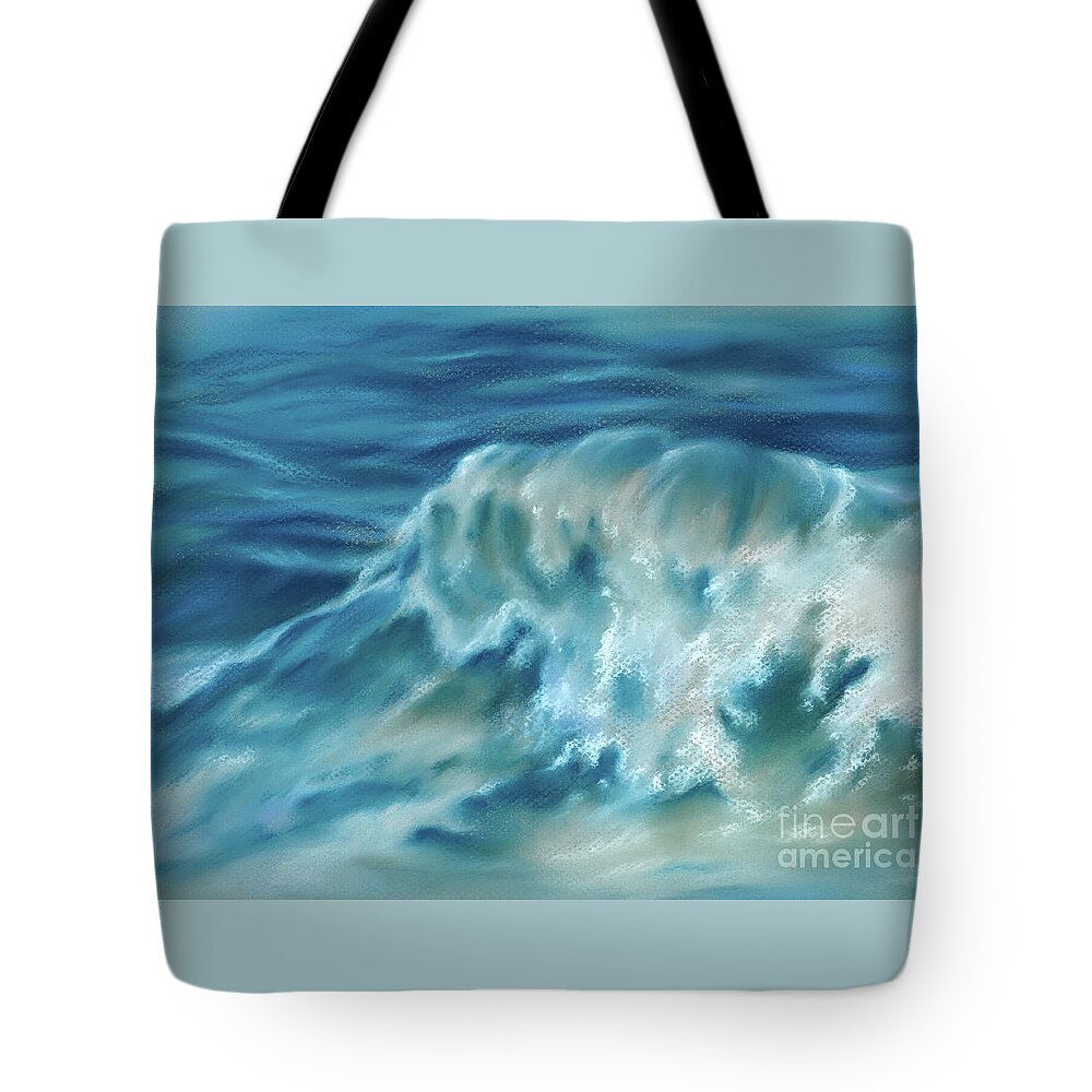 Seascape Tote Bag featuring the painting Atlantic Wave by MM Anderson
