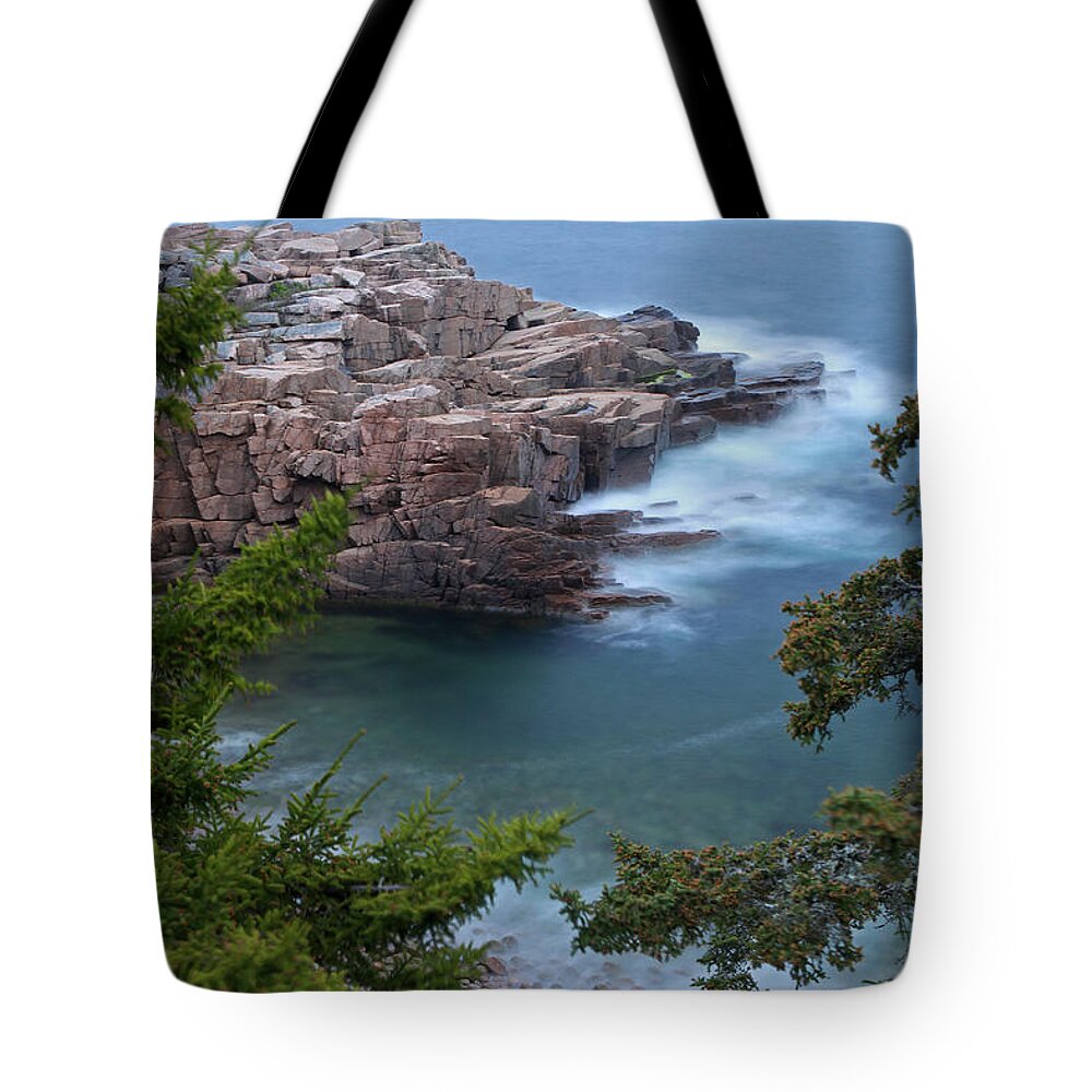 Monument Cove Tote Bag featuring the photograph Atop of Maine Acadia National Park Monument Cove by Juergen Roth