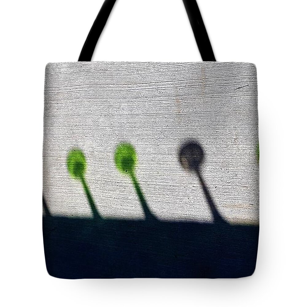 Shadows Tote Bag featuring the photograph Attention Cups 2 by Rob Hans