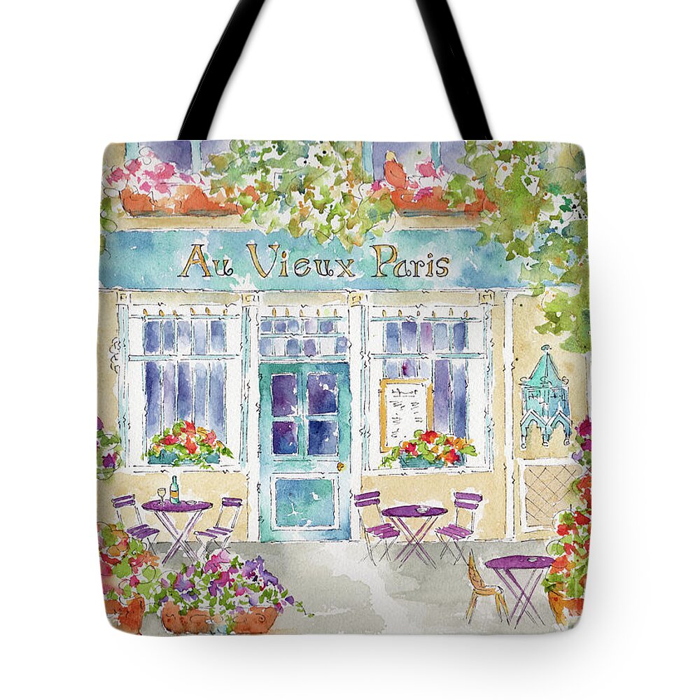 Impressionism Tote Bag featuring the painting Au Vieux Paris by Pat Katz