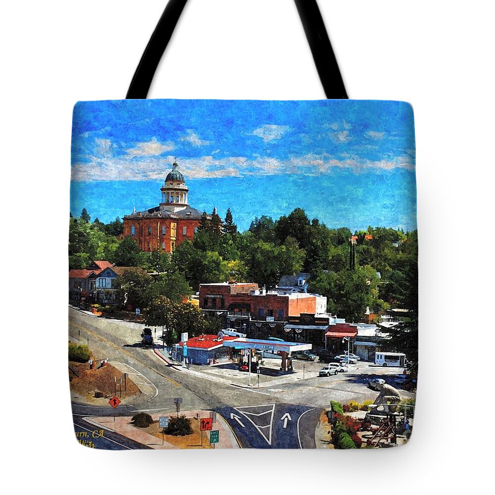 Auburn Tote Bag featuring the mixed media Auburn CA by Patrick Witz