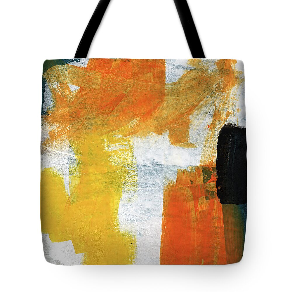 Abstract Tote Bag featuring the painting August- Abstract Art by Linda Woods. by Linda Woods