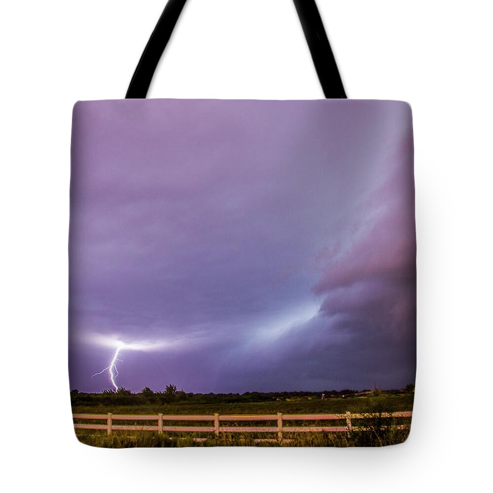 Nebraskasc Tote Bag featuring the photograph August Monsters Approach 020 by NebraskaSC