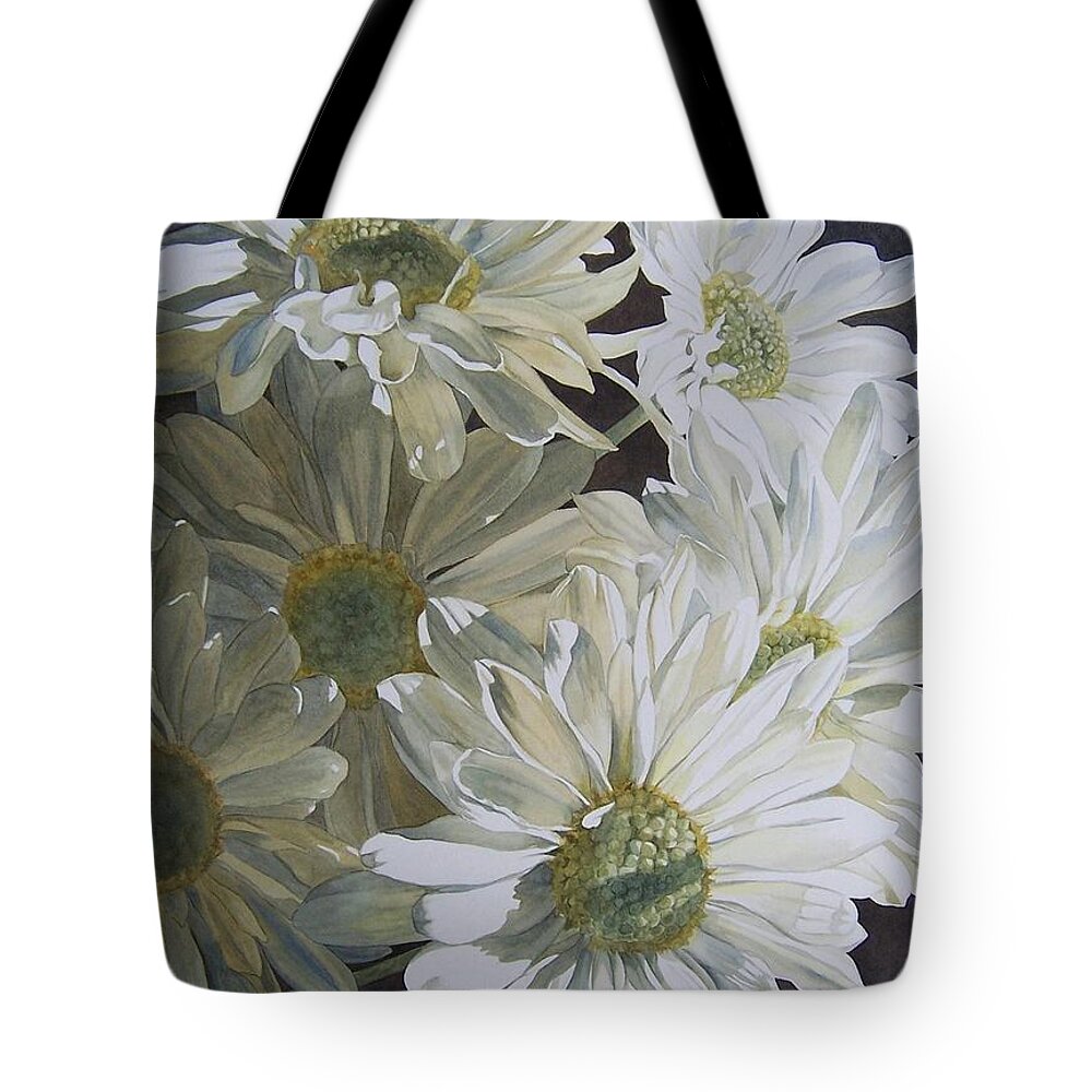 Flower Tote Bag featuring the painting August Presents by Jan Lawnikanis