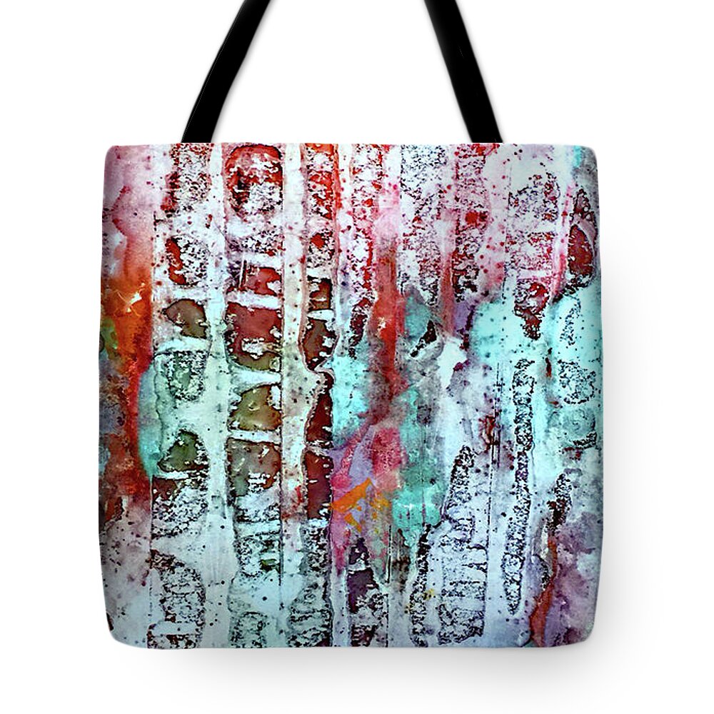 Peru Tote Bag featuring the painting Ausangate Waterfalls by Alene Sirott-Cope