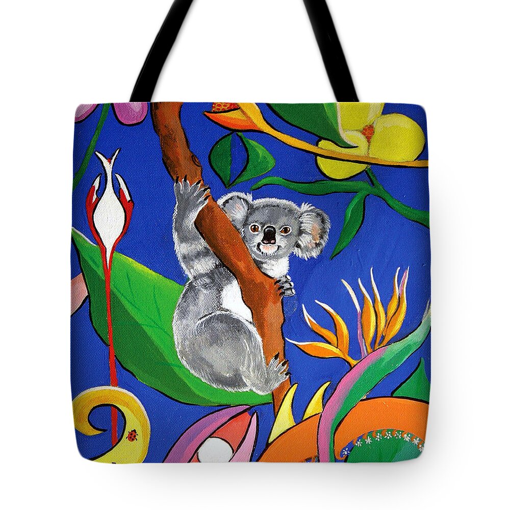 Australian Tote Bag featuring the painting Australian Koala by Gloria Dietz-Kiebron