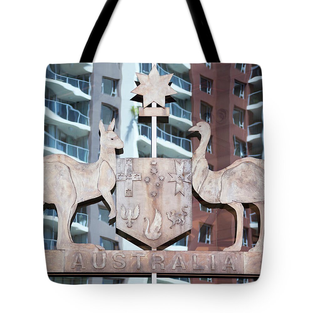 Object Tote Bag featuring the photograph Australia's State Emblem by Ramunas Bruzas