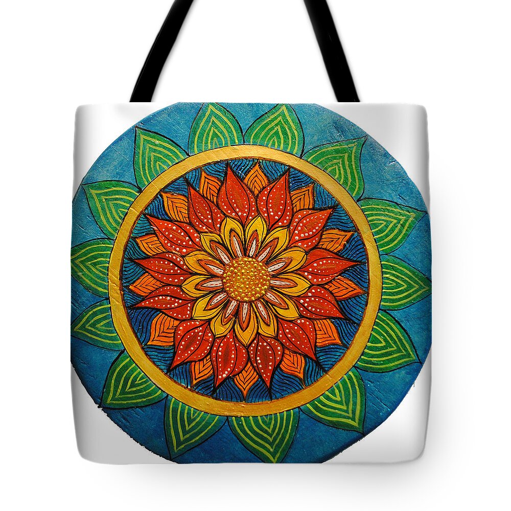 Wood Creations Tote Bag featuring the painting Autum Blue by Patricia Arroyo