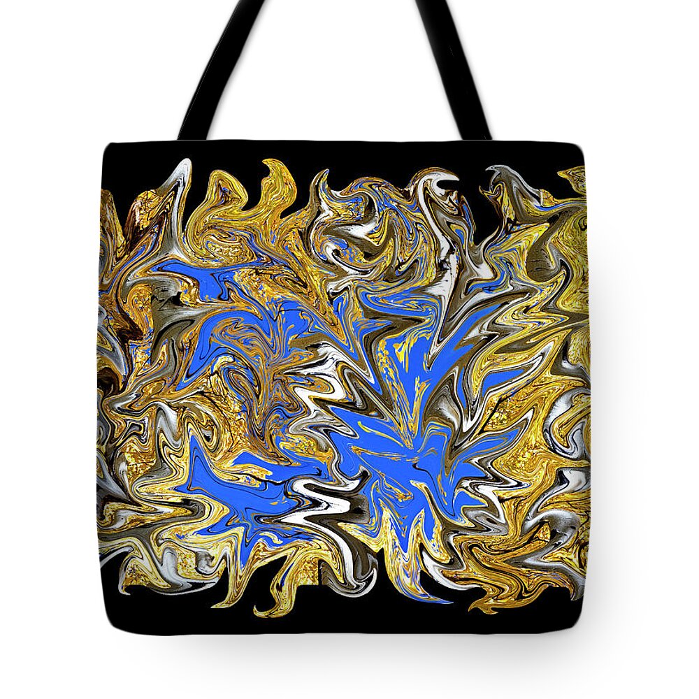 Abstract Tote Bag featuring the photograph Autumn Aspen Liquid by Robert Woodward