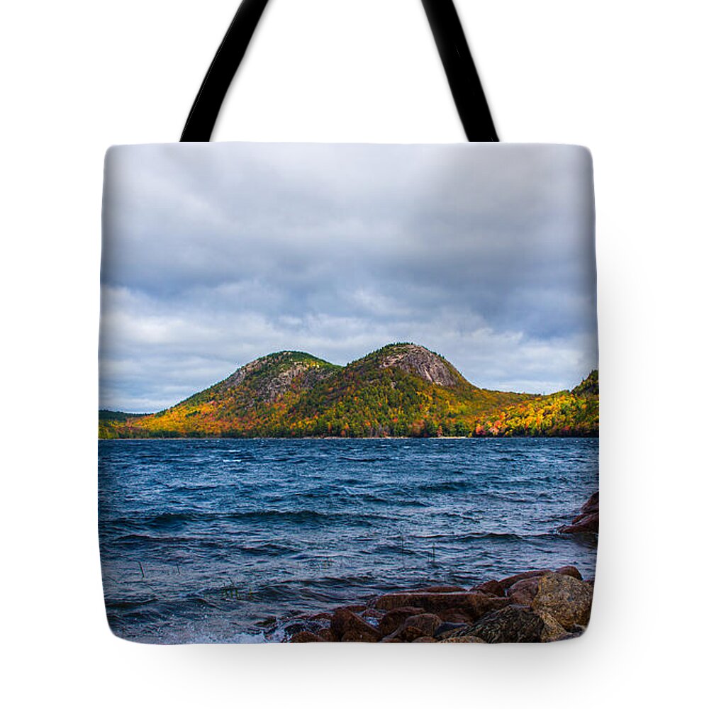 Acadia Tote Bag featuring the photograph Autumn at Jordan Pond by New England Photography