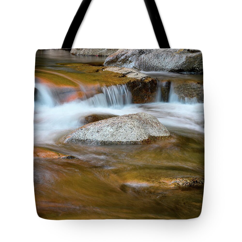 Swift River Nh Tote Bag featuring the photograph Autumn Cascade NH by Michael Hubley
