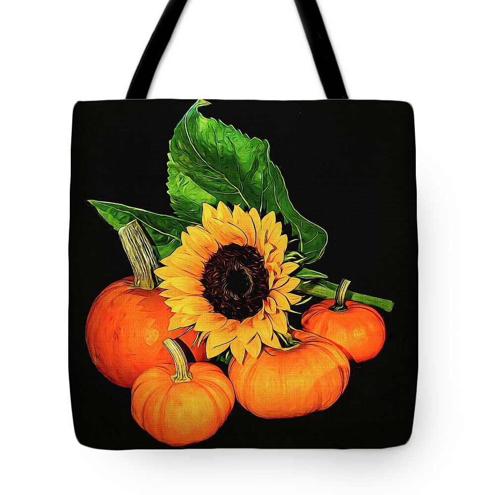 Pumpkins Tote Bag featuring the photograph Autumn Color by Cathy Kovarik