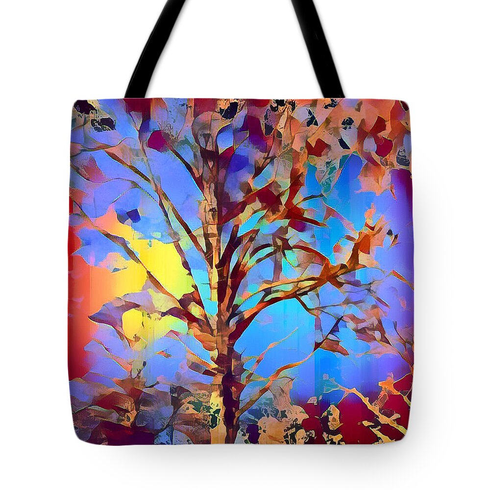 Cd Covers Tote Bag featuring the mixed media Autumn Day by Femina Photo Art By Maggie