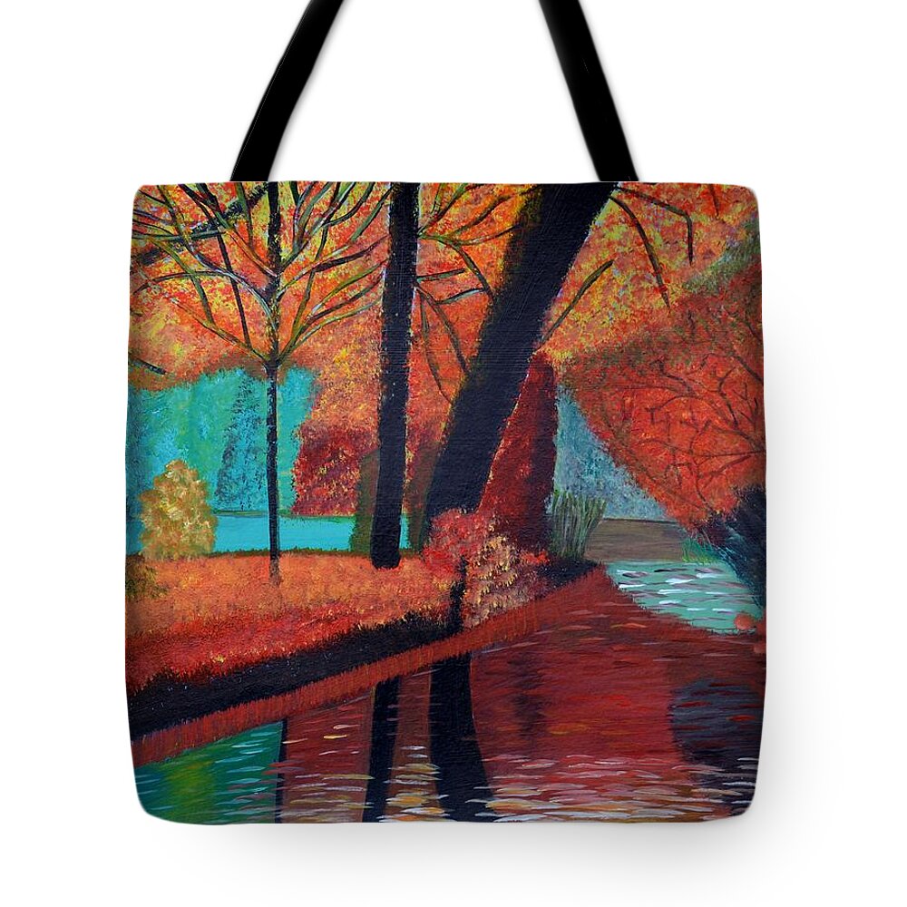 Autumn Tote Bag featuring the painting Autumn Dreams by Magdalena Frohnsdorff