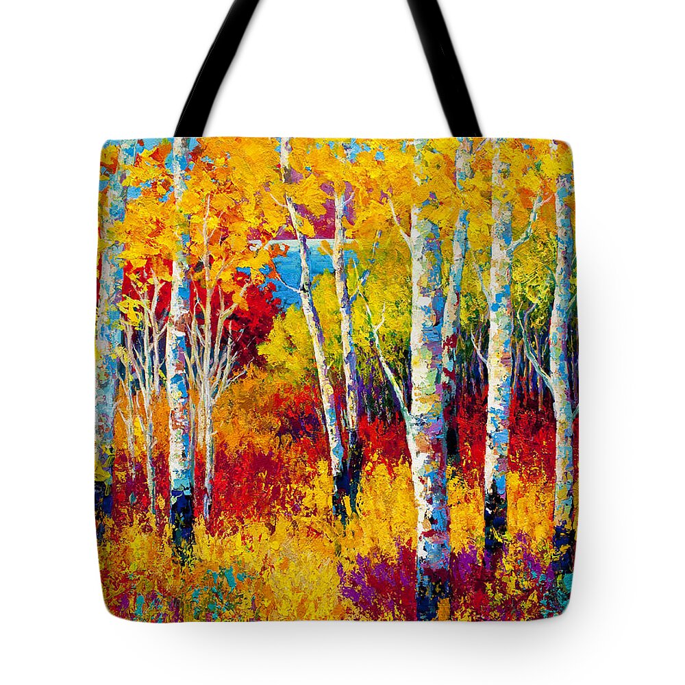 Trees Tote Bag featuring the painting Autumn Dreams by Marion Rose