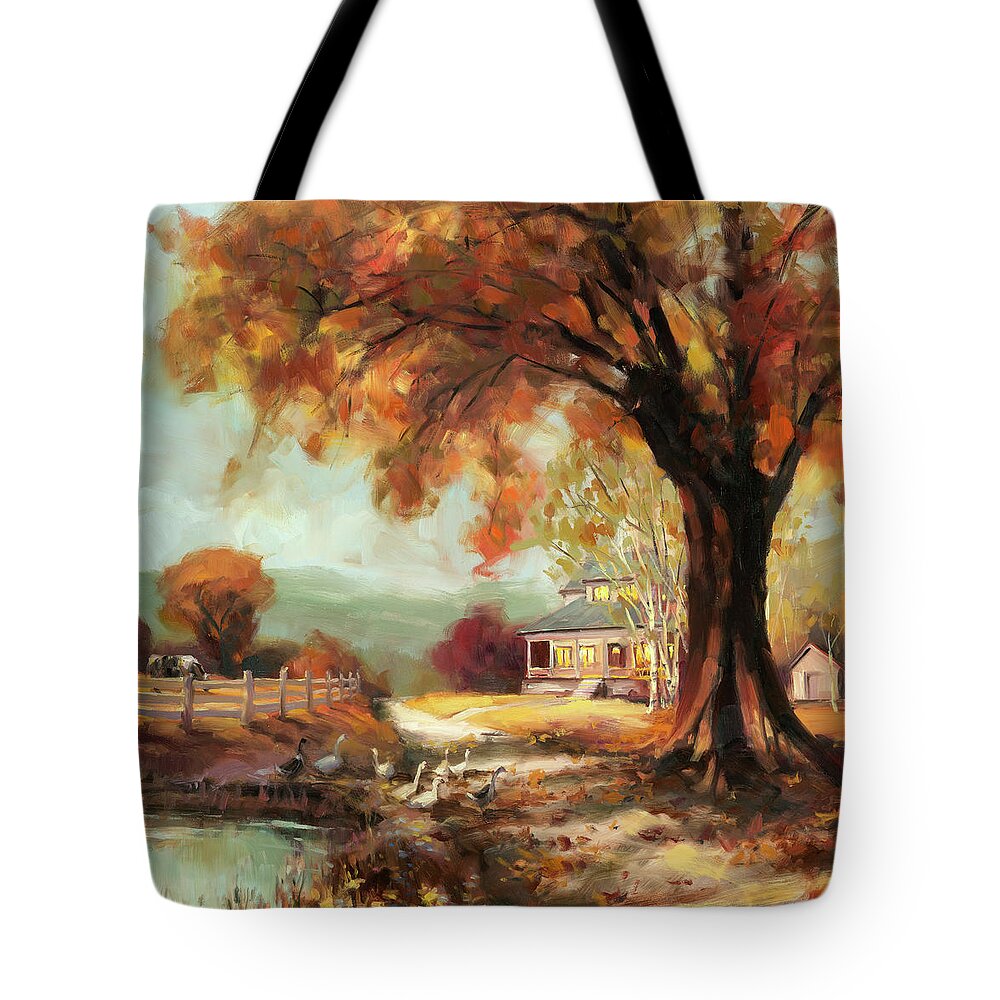 Autumn Tote Bag featuring the painting Autumn Dreams by Steve Henderson