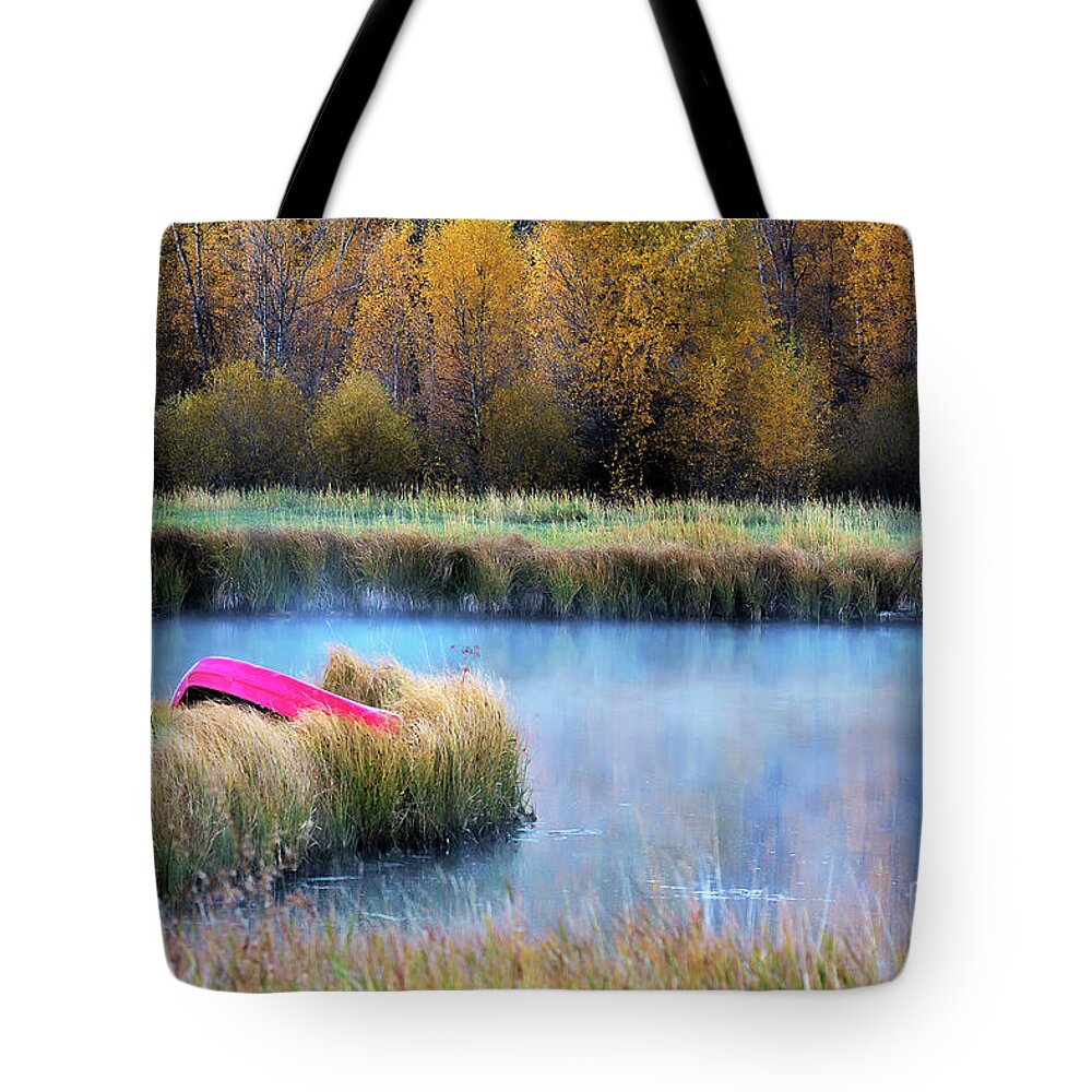 Autumn Colors Landscape Tote Bag featuring the photograph Autumn Dry Dock by Jim Garrison