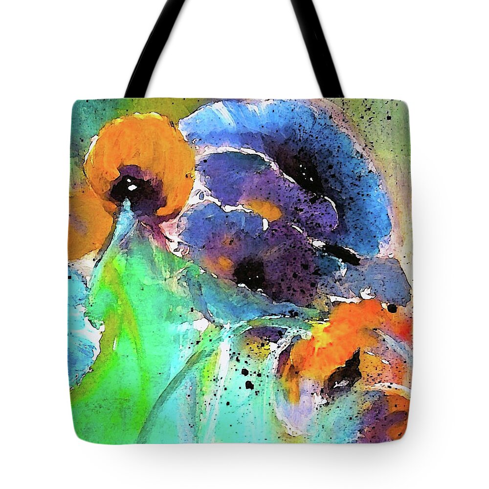 Autumn Tote Bag featuring the painting Autumn Floral Breeze by Lisa Kaiser