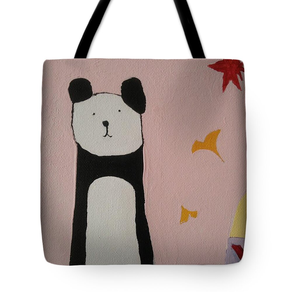 Panda Tote Bag featuring the photograph Autumn by Goma