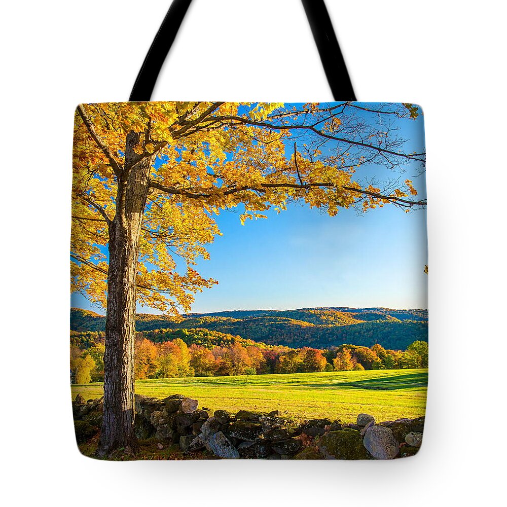 Vermont Tote Bag featuring the photograph Autumn in Vermont by Tim Kathka