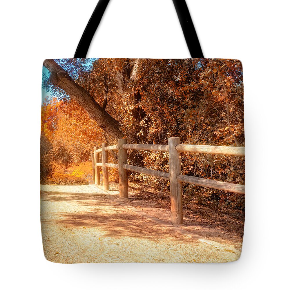 Autumn Tote Bag featuring the photograph Autumn in Yellow by Alison Frank