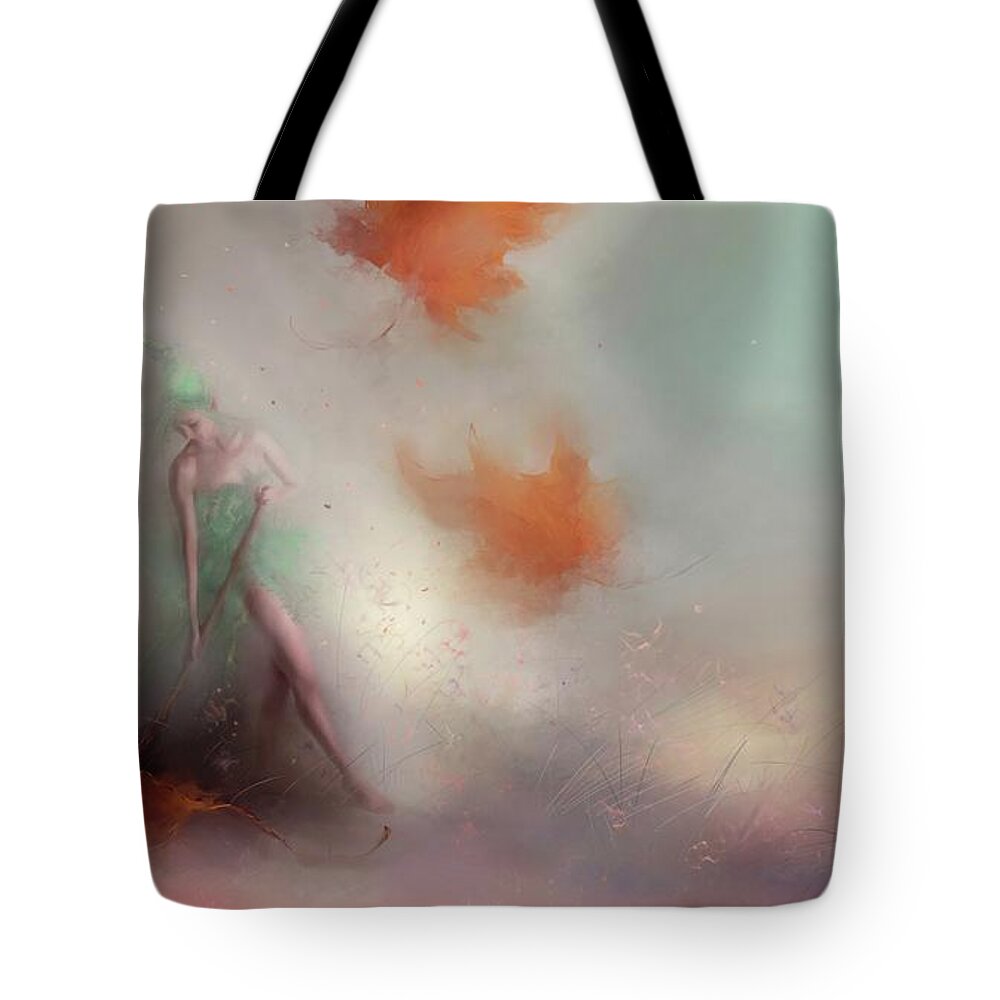 Fairy Tote Bag featuring the painting Autumn Leaves by Joe Gilronan